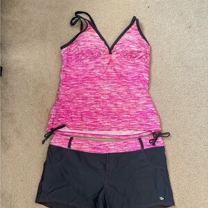 Free Country Hot Pink Active Bikini Top